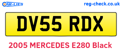 DV55RDX are the vehicle registration plates.