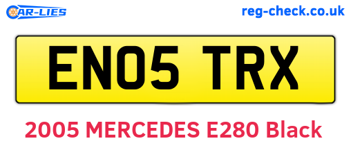 EN05TRX are the vehicle registration plates.
