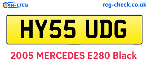 HY55UDG are the vehicle registration plates.