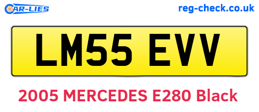 LM55EVV are the vehicle registration plates.