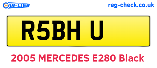 R5BHU are the vehicle registration plates.