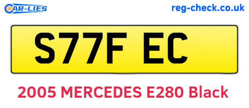 S77FEC are the vehicle registration plates.
