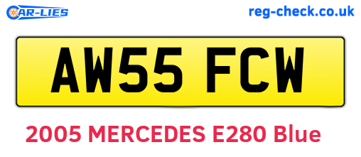 AW55FCW are the vehicle registration plates.
