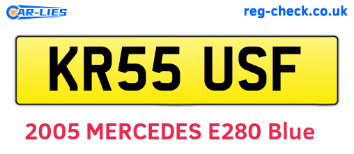KR55USF are the vehicle registration plates.