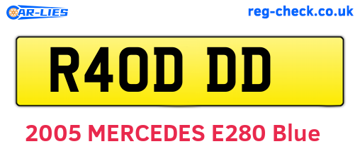 R40DDD are the vehicle registration plates.