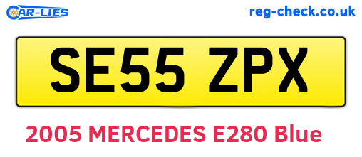 SE55ZPX are the vehicle registration plates.