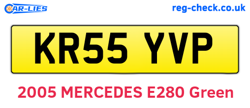 KR55YVP are the vehicle registration plates.