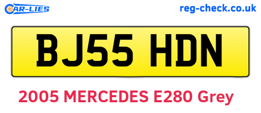 BJ55HDN are the vehicle registration plates.