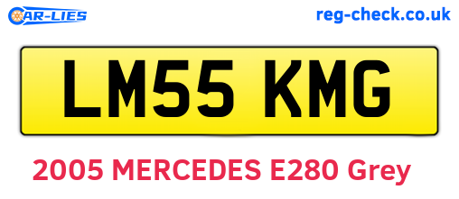 LM55KMG are the vehicle registration plates.