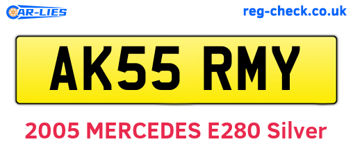AK55RMY are the vehicle registration plates.