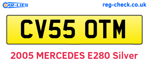 CV55OTM are the vehicle registration plates.
