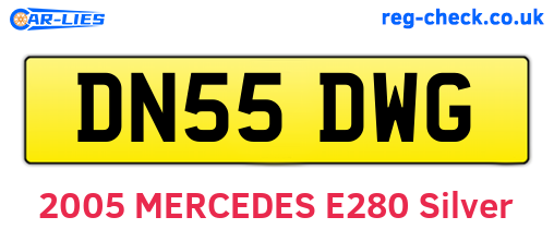 DN55DWG are the vehicle registration plates.