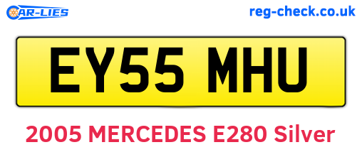EY55MHU are the vehicle registration plates.