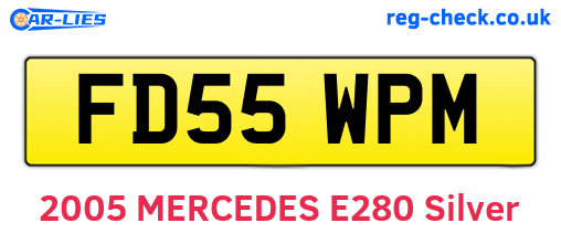 FD55WPM are the vehicle registration plates.