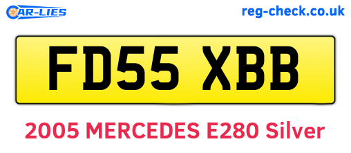FD55XBB are the vehicle registration plates.