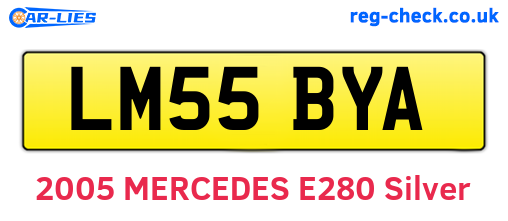 LM55BYA are the vehicle registration plates.