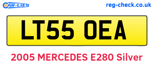 LT55OEA are the vehicle registration plates.