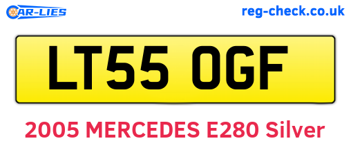 LT55OGF are the vehicle registration plates.