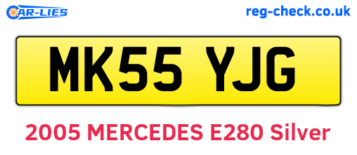 MK55YJG are the vehicle registration plates.