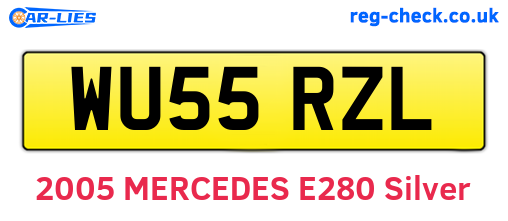 WU55RZL are the vehicle registration plates.