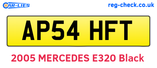AP54HFT are the vehicle registration plates.