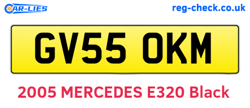GV55OKM are the vehicle registration plates.