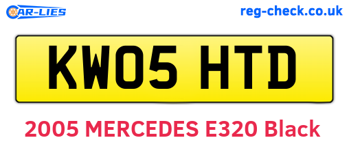 KW05HTD are the vehicle registration plates.