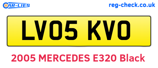 LV05KVO are the vehicle registration plates.