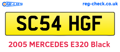 SC54HGF are the vehicle registration plates.