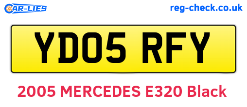 YD05RFY are the vehicle registration plates.