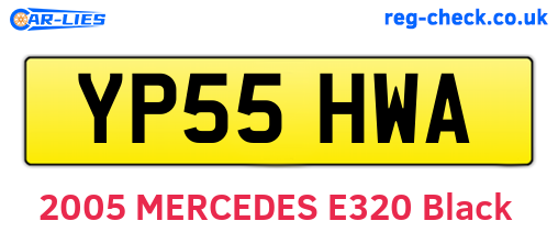 YP55HWA are the vehicle registration plates.