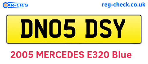 DN05DSY are the vehicle registration plates.