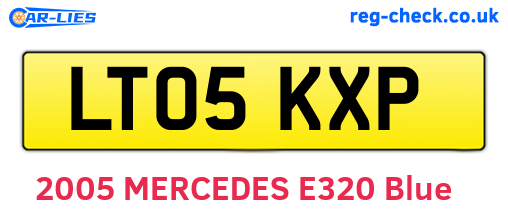 LT05KXP are the vehicle registration plates.