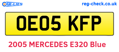 OE05KFP are the vehicle registration plates.