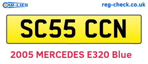 SC55CCN are the vehicle registration plates.