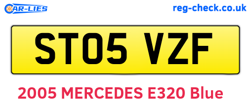 ST05VZF are the vehicle registration plates.