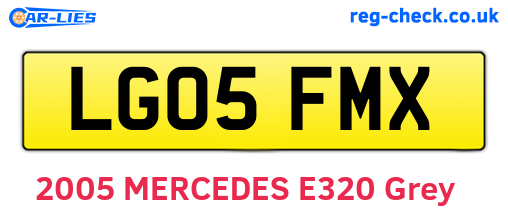 LG05FMX are the vehicle registration plates.
