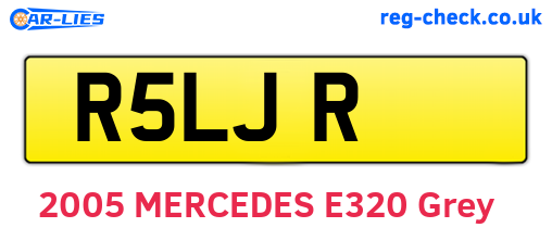 R5LJR are the vehicle registration plates.