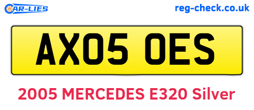 AX05OES are the vehicle registration plates.