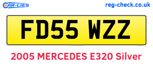FD55WZZ are the vehicle registration plates.