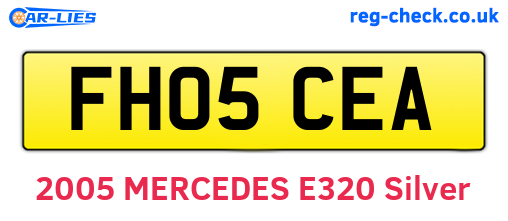 FH05CEA are the vehicle registration plates.