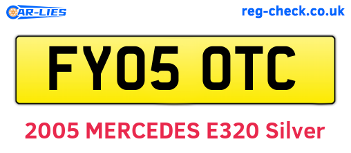 FY05OTC are the vehicle registration plates.