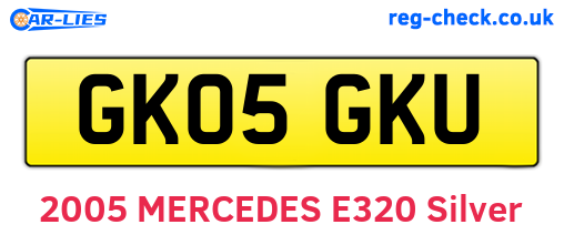 GK05GKU are the vehicle registration plates.