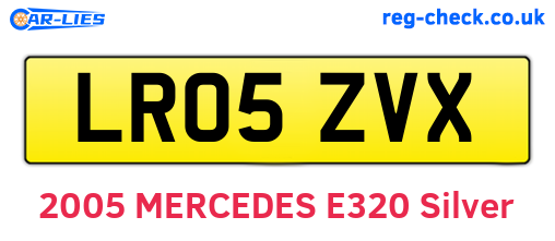 LR05ZVX are the vehicle registration plates.