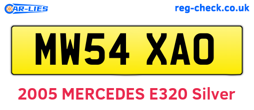 MW54XAO are the vehicle registration plates.