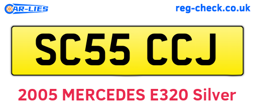 SC55CCJ are the vehicle registration plates.