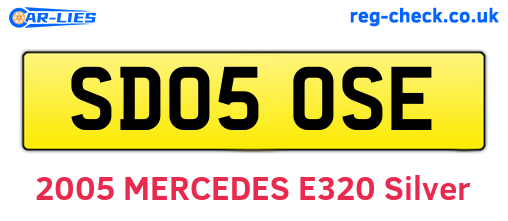SD05OSE are the vehicle registration plates.