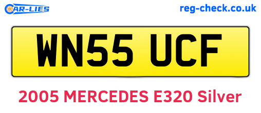 WN55UCF are the vehicle registration plates.