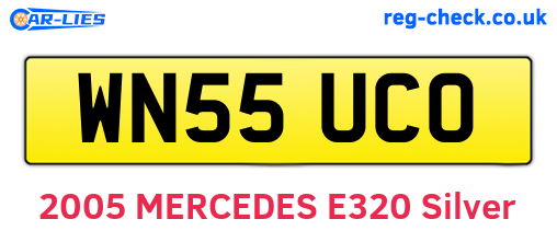 WN55UCO are the vehicle registration plates.
