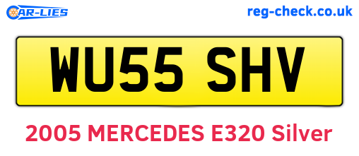 WU55SHV are the vehicle registration plates.